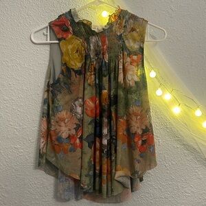 Anthropologie Flowy Sleeveless Blouse